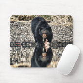 Tapis De Souris Réflexions de l'ours noir (Avec souris)
