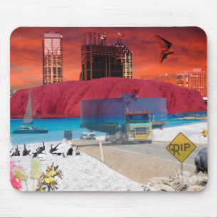 Tapis De Souris RÉFLEXIONS D'once Uluru à la côte