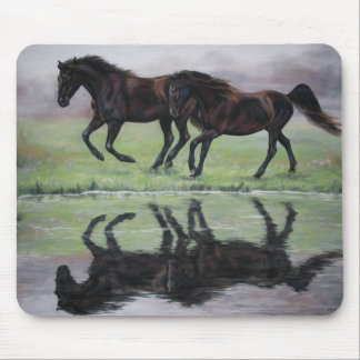 Tapis De Souris Réflexions - mousepad noir de cheval