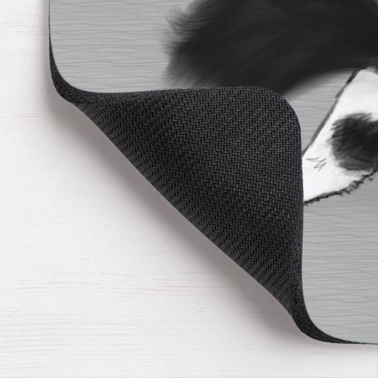 Tapis De Souris Regarde Meowt ! Fatigué noir et blanc (Coin)