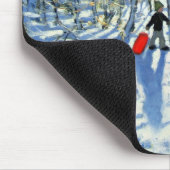 Tapis De Souris Région boisée en hiver près d'Ashbourne Derbyshire (Coin)