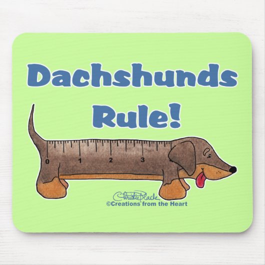 Tapis De Souris Règle Dachshunds (Devant)