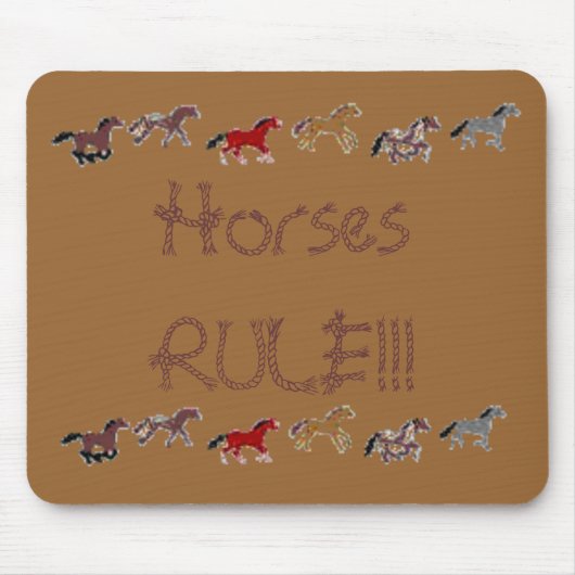 Tapis De Souris RÈGLE de chevaux ! ! ! (Devant)