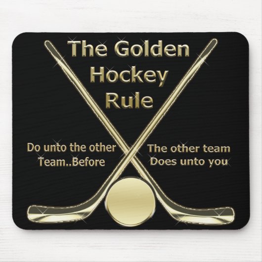 Tapis De Souris Règle d'or Mousepad d'hockey (Devant)