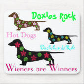 Tapis De Souris Règle Mousepad de teckels (Devant)