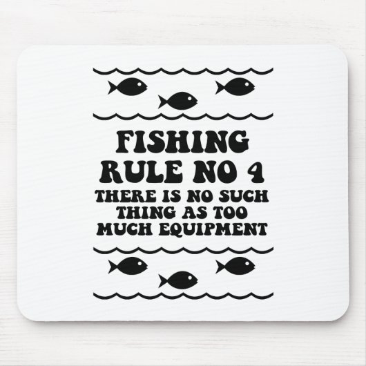 Tapis De Souris Règle No. de pêche 4 (Devant)
