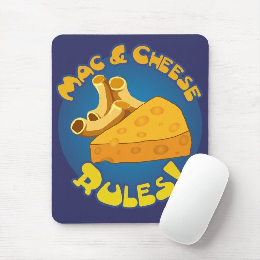Tapis De Souris Règles Mac et fromage Mousepad (Avec souris)