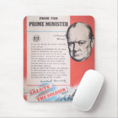 Tapis De Souris Réimpression de l'affiche britannique de guerre. (Avec souris)