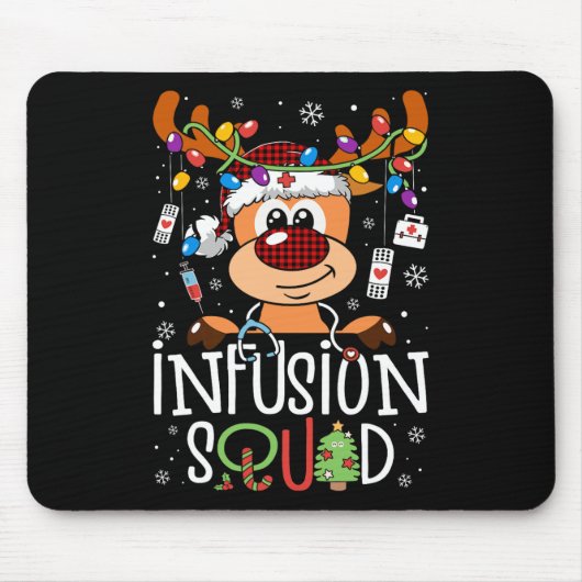 Tapis De Souris Reindeer noël infusion infirmière escouade stethos (Devant)