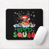 Tapis De Souris Reindeer Santa Hat Sped Squad Teacher Funny Christ (Avec souris)