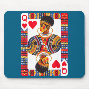 Tapis De Souris reine africaine carte melanine fierté noire blm