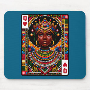 Tapis De Souris reine africaine carte melanine fierté noire blm