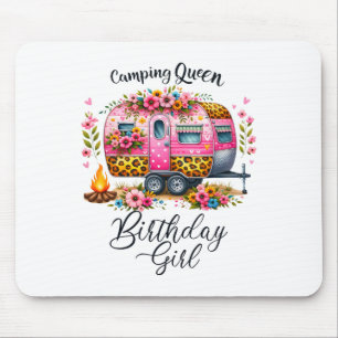Tapis De Souris Reine de camping d'anniversaire Camp rose floral V
