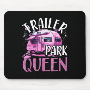 Tapis De Souris Reine de Trailer Park Drôle Camping Rose Remorque 