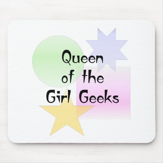 Tapis De Souris Reine du geeks de fille (Devant)