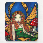 Tapis De Souris "Reine féerique d'une chevelure rouge" Mousepad (Devant)