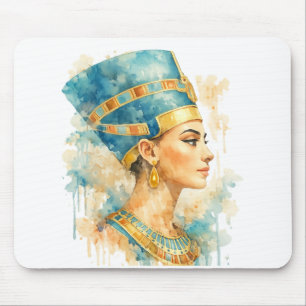 Tapis De Souris Reine Néfertiti aquarelle Art égyptien antique