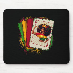 Tapis De Souris Reine Noire de Cœur Jeu de Cartes Proud Black H
