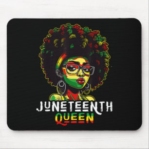 Tapis De Souris Reine noire Juneteenth Mélanine Cheveux afro natur
