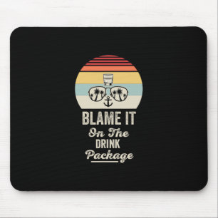 Tapis De Souris Rejetez la faute sur le package de boissons Plage