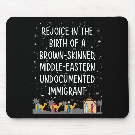 Tapis De Souris Réjouissez-Vous De La Naissance D'Un Moyen-Orient  (Devant)
