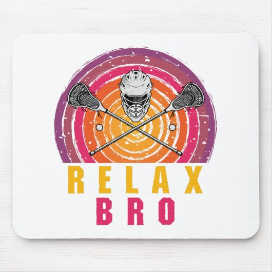 Tapis De Souris Relax Bro Lacrosse (Devant)