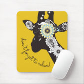Tapis De Souris Relax - Yellow Funky Cool Giraffe (Avec souris)