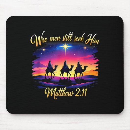 Tapis De Souris Religious Christmas Wise Men Still Seek Him 3 King (Devant)