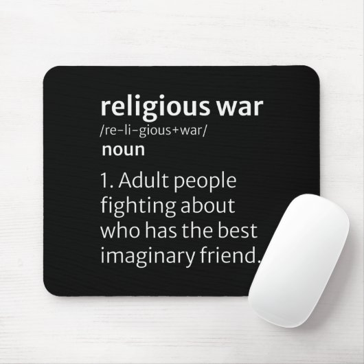 Tapis De Souris Religious War Dictionary Sarcastic Definition Funn (Avec souris)