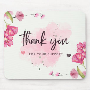 Tapis De Souris Remerciement Élégant Fleurs Entreprise pour votre