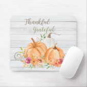 Tapis De Souris Remerciements | Aquarelle Citrouille automne autom (Avec souris)