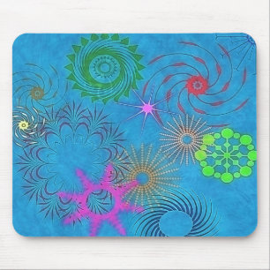 TAPIS DE SOURIS REMOUS DE FÊTE DE GRUNGE