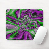 Tapis De Souris Remous de pourpre et de vert (Avec souris)