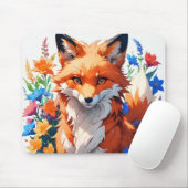 Tapis De Souris Renard à fleurs (Avec souris)