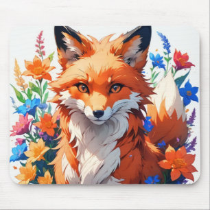 Tapis De Souris Renard à fleurs