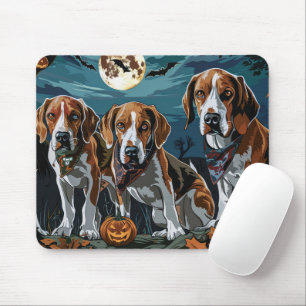 Tapis De Souris Renard américain de langue anglaise Halloween effr
