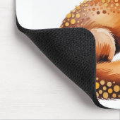 Tapis de souris Renard aquarelle et points d'autom (Coin)