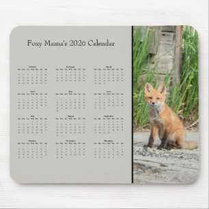 Tapis De Souris Renard - Calendrier personnalisable pour l'année 2