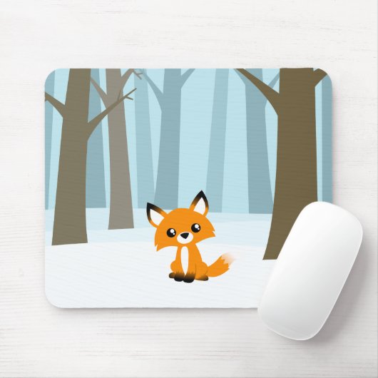 Tapis De Souris Renard dans la forêt de Mousepad (Avec souris)