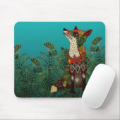 Tapis De Souris renard floral (Avec souris)