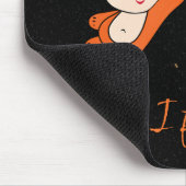 Tapis De Souris Renard orange avec lune (Coin)