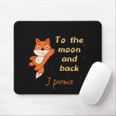 Tapis De Souris Renard orange avec lune (Avec souris)