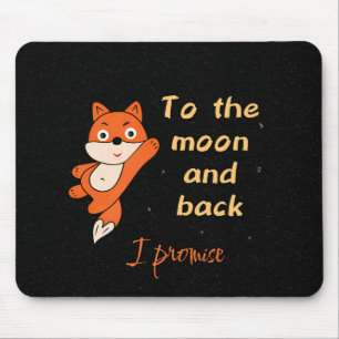 Tapis De Souris Renard orange avec lune