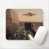 Tapis De Souris Rencontre avec la soucoupe UFO Alien Mars InSight (Avec souris)