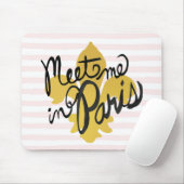 Tapis De Souris Rencontrez-moi en noir et or de Paris (Avec souris)