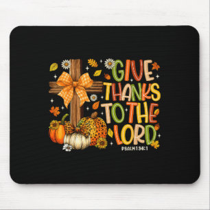 Tapis De Souris Rendez Grâce Ô Seigneur Automne Citrouille Thanksg