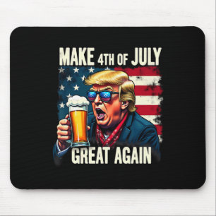 Tapis De Souris Rendre 4 juillet grande nouvelle bière Trump Boire