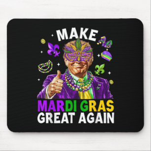 Tapis De Souris Rendre à Mardi Gras sa grandeur Trump perles fente