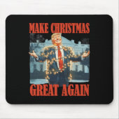 Tapis De Souris Rendre Noël super à nouveau amusant Père Noël Trum (Devant)