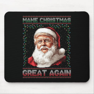 Tapis De Souris Rendre Noël super à nouveau drôle Père Noël Trump 